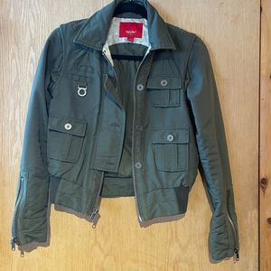 Green Bomber Jacket Mossimo Burning Man Top Gun Military Coat